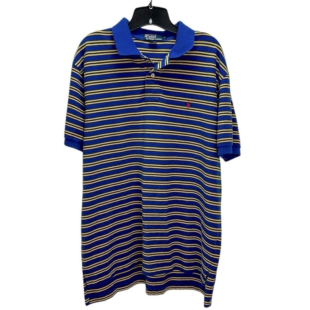 Polo by Ralph Lauren Navy and Gold Striped Polo